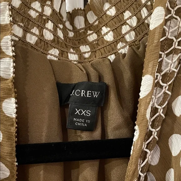 J.Crew Polka Dot Sleeveless Dress - Brown and White - Picture 2 of 4